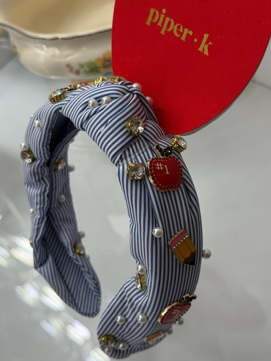 Piper-K back to school preschool teacher college hair headband pencil apple new main image 8